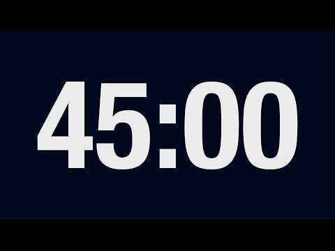 45 Minute Silent Study Timer ⏳ Simple Dark Countdown Timer
