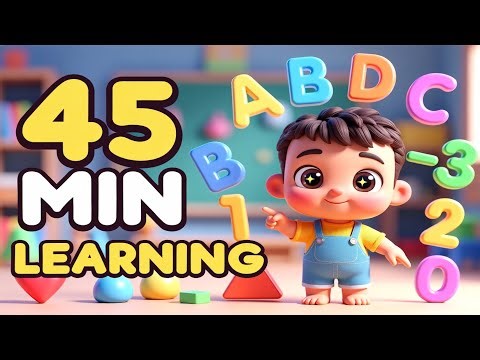 45 Minutes Kids Educational Video | Learn ABCs, Numbers #cocomoko