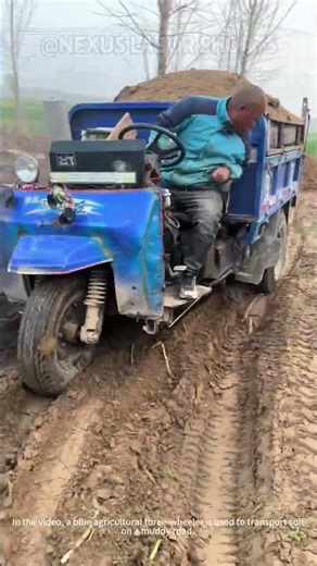 Agri-Triker Hauling Mud! Tough Soil Transport in Rural Areas