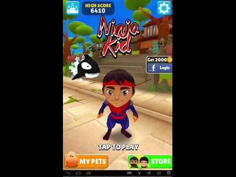 Ninja run game app for Android, iPad