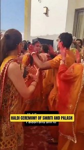 HALDI ceremony Smriti mandhana Palash Muchhal #smritimandhana #palashmuchhal #weeding #haldiceremony