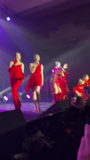 Christmas Performance in Vibrant Red Outfits