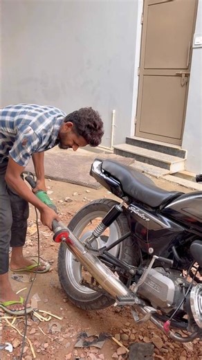 rx 100 silencer #viralvideo #splendormodified #modifiedbikes #splendor #modified #rx100