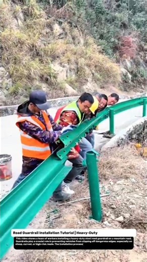 Road Guardrail Installation Tutorial | Heavy-Duty Safety Barrier Setup.