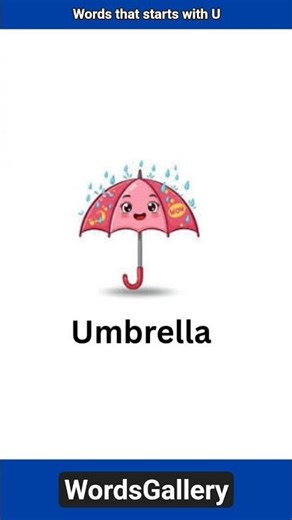 U Letter Words | Objects that starts with U #uforumbrella #kidslearning