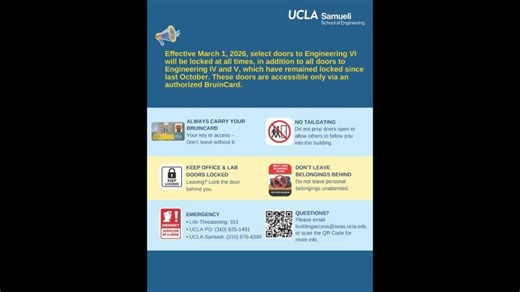 Engineering Buildings Access Update | UCLA Henry Samueli School of Engineering and Applied Science