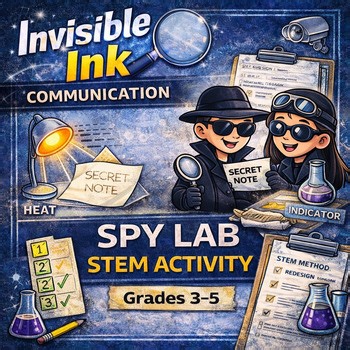Invisible Ink Communication Spy Lab STEM Activity (Grades 3–5)