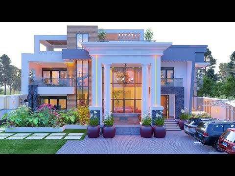 Project 38: Wow! Look at this 6-Bedroom Beautiful Contemporary House Design! [19x20.8m]