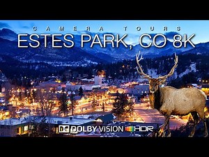Estes Park Colorado USA Walking Tour Winter in 8K Dolby Vision HDR