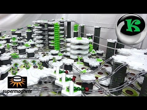 Marble run - Boosted magnet power!!! (supermagnete, gravitrax)