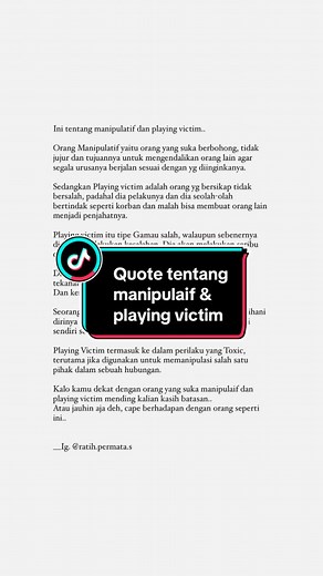 Memahami Manipulatif dan Sikap Playing Victim