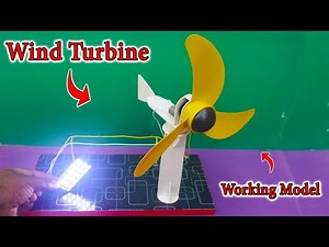 How To Make Mini Wind Turbine Generator At Home | Wind Turbine Working Model School Project| Turbine