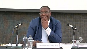 [ON AIR] JSC commissioner Julius Malema scolds a #ChiefJusticeInterviews attendee for an alleged disturbance, while Advocate Dali Mpofu quizzes Mlambo. "Every time we speak, she speaks at the back. She must not do that. She comes here with some white tendency." | Newzroom Afrika