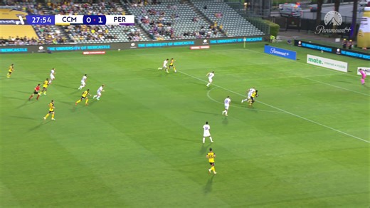 Jacob Farrell levels it up for the Mariners! 🤩 The 21-year-old defender produces a fine finish, with Josh Nisbet in the thick of the action 🔥 Incredible composure 🙌 📺 Catch the action live on Paramount 📰: https://bit.ly/3TJbo5P #ALM #CCMvPER | A-Leagues