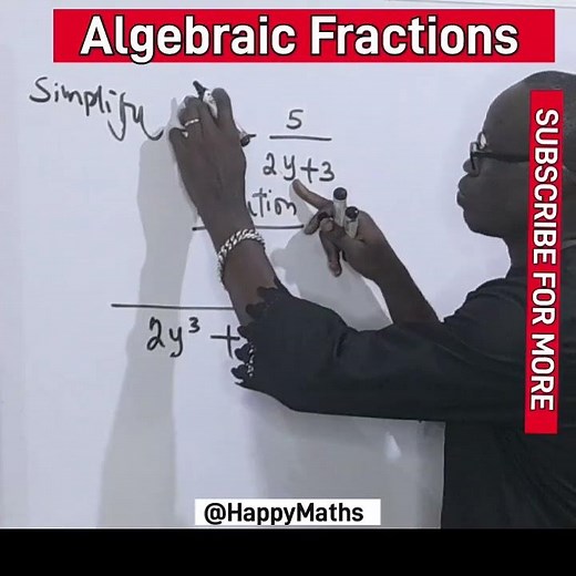 Quick Method of Solving Algebraic Fractions I Algebra Made Easy