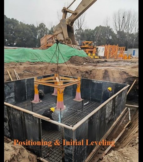 Tower Crane Foundation Installation Step by Step Leg Frame Setup Guide #usedtowercrane #towercrane