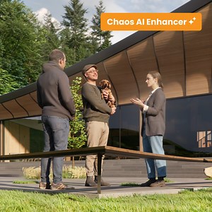 Introducing #ChaosAIEnhancer! ✨ Boost your renders with improved quality for people and vegetation assets with this new experimental feature, available for active Enscape users only in its preview phase. Curious? Head to our blog post to learn how to get started with the Chaos AI Enhancer in Enscape: https://bit.ly/3y2kx0R | Enscape ArchDesign