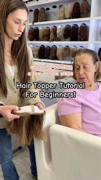 easy hair topper tutorial for beginners! #hairtopper #tutorial #howto #hairtransformation #education