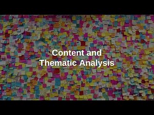 Content and Thematic Analysis