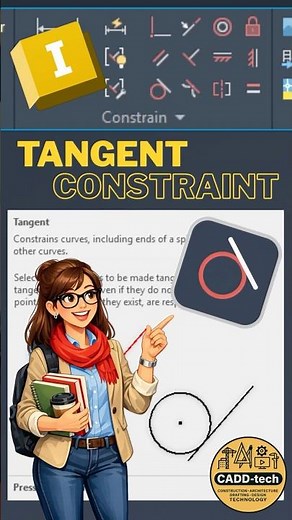 How to use the Tangent Constraint #inventor #inventortutorial #autodeskinventor