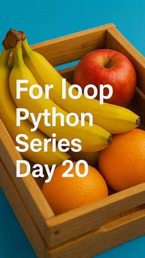 VisualBookAI on Instagram: "Python Day 20 - For Loop #python"