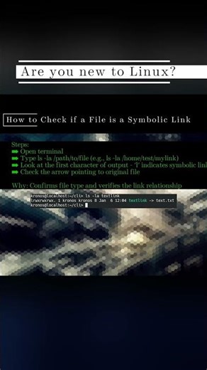 🐧 How to Check if a File is a Symbolic Link 🐧 #shorts #KGROSShorts