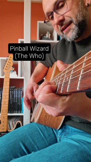 Pinball wizard#coursdeguitare #guitaredebutant #guitareacoustique #thewho #pinballwizard