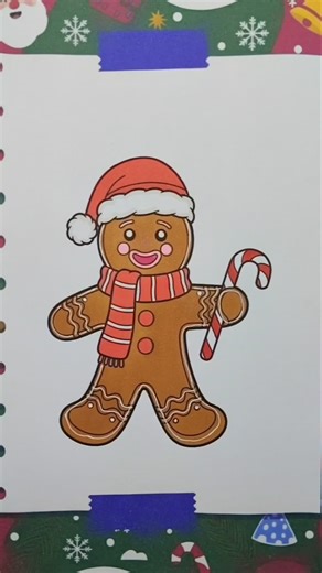 Coloring Gingerbread Man Coloring Page 🎄 | Fun Art For Kids