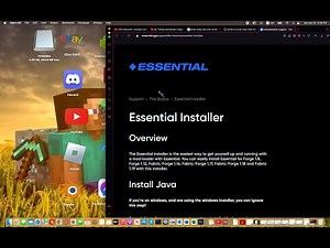 How to Install Essential MOD Installer, English Tutorial, for Minecraft Fans