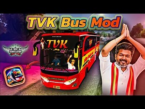 🔥🔥 Tvk Vijay Bus Mod | Bus Simulator Indonesia | 🔥🔥