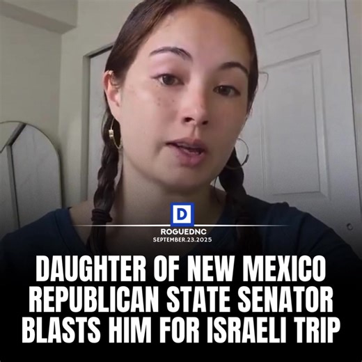 New Mexico Republican State Senator Jay Block went to Israel with more than 250 U.S. lawmakers for the “50 States, One Israel” program. His daughter Maddie Block spoke out against the trip, calling it propaganda and saying she was disgusted by her father’s choice.#Israel #newmexico | Rogue DNC