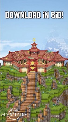Lego Ninjago Monastery in Minecraft. Based on Season 10 version. #minecraft #ninjago #building