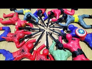 unboxing superman spiderman batman ironman hulk army toys