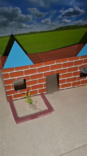 DIY Miniature Bricks | DIY Mini Brick Garden 🌱 | Easy Tree Plantation Idea