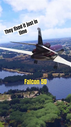Contrail fixed the falcon 50 flight model just in time #msfs2024 #shorts