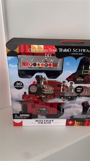 Christmas tree train set DIY 🚂✨ We absolutely love having a little train run under the tree, it adds so much magic! And the best part, you can switch up the colour to match your theme every year. 🎄 #Hausofkerrs #easydiy #holidaydecor #christmasdecor | Hausofkerrs