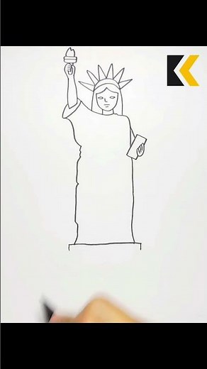How To Draw Statue Of Liberty Easily #statueofliberty #historicsites #iconic