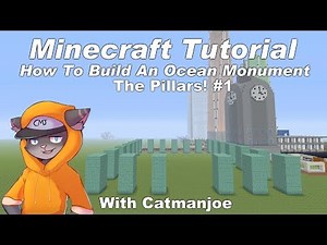 Minecraft Tutorial - How To Build An Ocean Monument #1 - The Pillars!