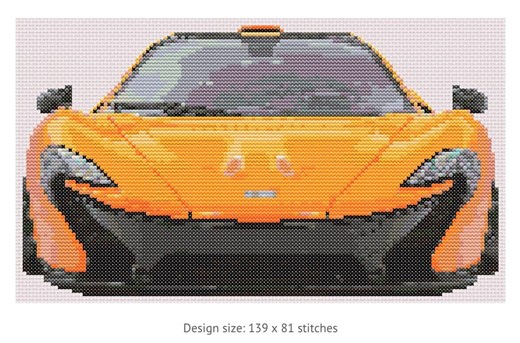 Car Cross Stitch Pattern, Mclaren P1 - Etsy