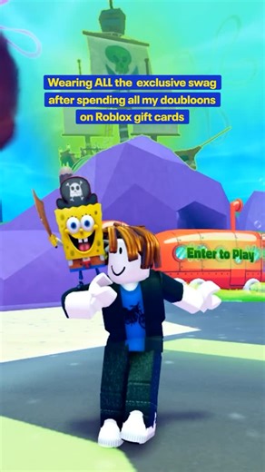 SpongeBob SquarePants on Instagram: "the best time to wear exclusive swag is all the time! Get yours now when you redeem your @Roblox gift card from @amazon before 1/5 and join the #SpongeBobMovie celebration"