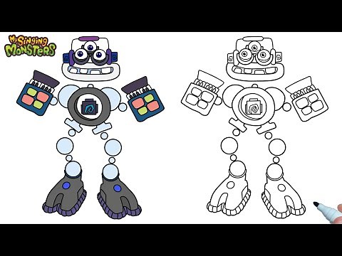 How to draw a Clubbox from My Singing Monsters step by step