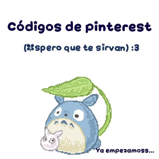 Códigos de pinteres cd: mios XD