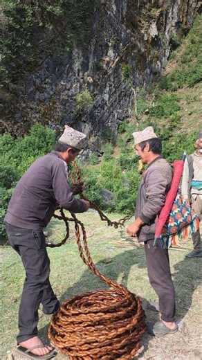 Traditional Himalayan Rope Making for Cliff Honey Harvesting | Ancient Village Skills of Nepal #life