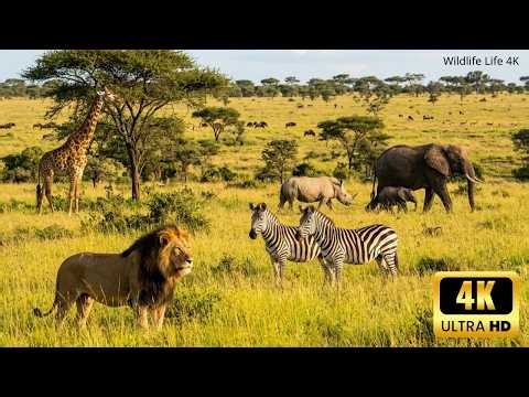 African Wildlife 4K – Majestic Safari Animals | Relaxing Piano & Nature Sounds