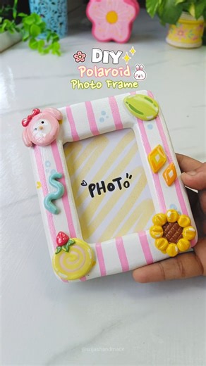 Customized Polaroid photo frame ✨ 🌷 Dm to place your order 📌 Material used: air dry clay Acrylic paint Varnish Cardboard, icecream sticks , glue customisation available 📌 . . . . #clayart #claypalette #viral #clayitems #diy #diytutorial #trending #reelsinstagram #reeitfeelit #reelsinsta #explore #explorepage #foryoupage #foryou #instagrowth #claypolaroid #polaroid #polaroidframe . . . . (Clay art ,photo frame , photo stand , Polaroid frame, clay Polaroid frame clay miniature , pinteresty diy 