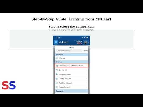 How To Print Medical Records From MyChart App - Visit Notes, Summaries & Labs