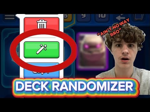 USING THE DECK RANDOMIZER TO PICK MY DECK IN CLASH ROYALE!!