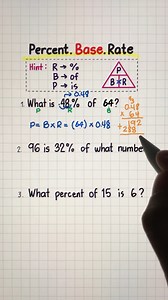 18K views · 126 reactions | The SIMPLE Hint to Find Percent, Base, or Rate! | Math Love | Facebook