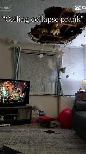 Ceiling collapse prank 🤣