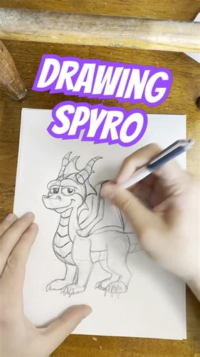 Request: Drawing Spyro the Dragon #shorts #videogamefanart #videogamecharacters #art #doodle #draw